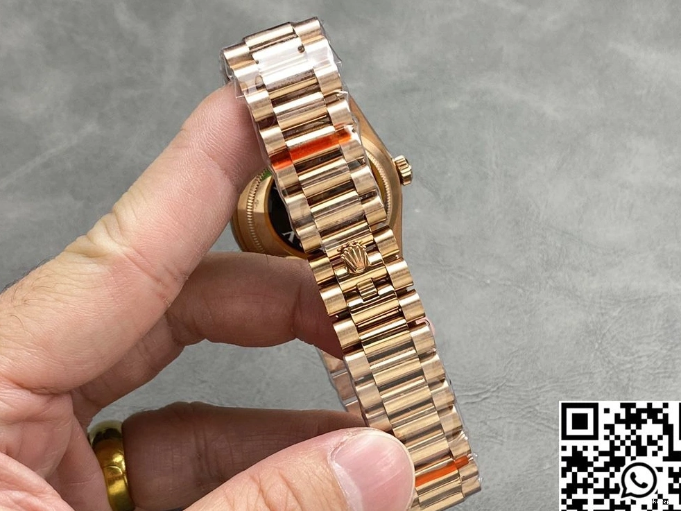 Rolex 36mm Rose M128235 Tungsten Chocalate Gold Date Day QF Factory Steel v5 Dial 0402